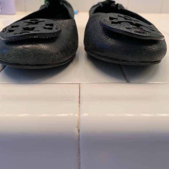 Tory Burch pebbled black leather flats - Picture 2 of 6